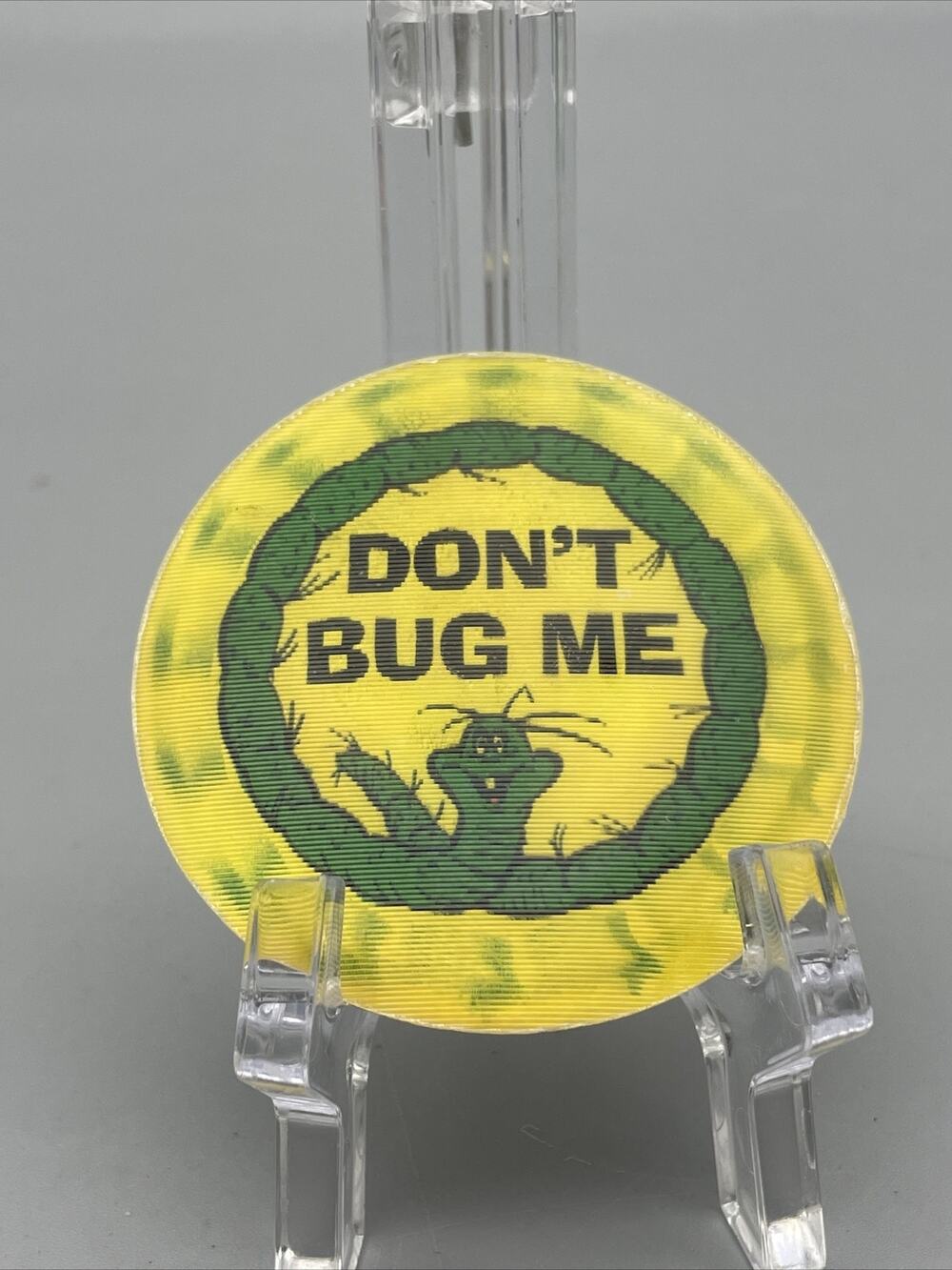 Vintage Don’t Bug Me Lenticular Pinback Pin Button Topps Chewing Gum Japan - New